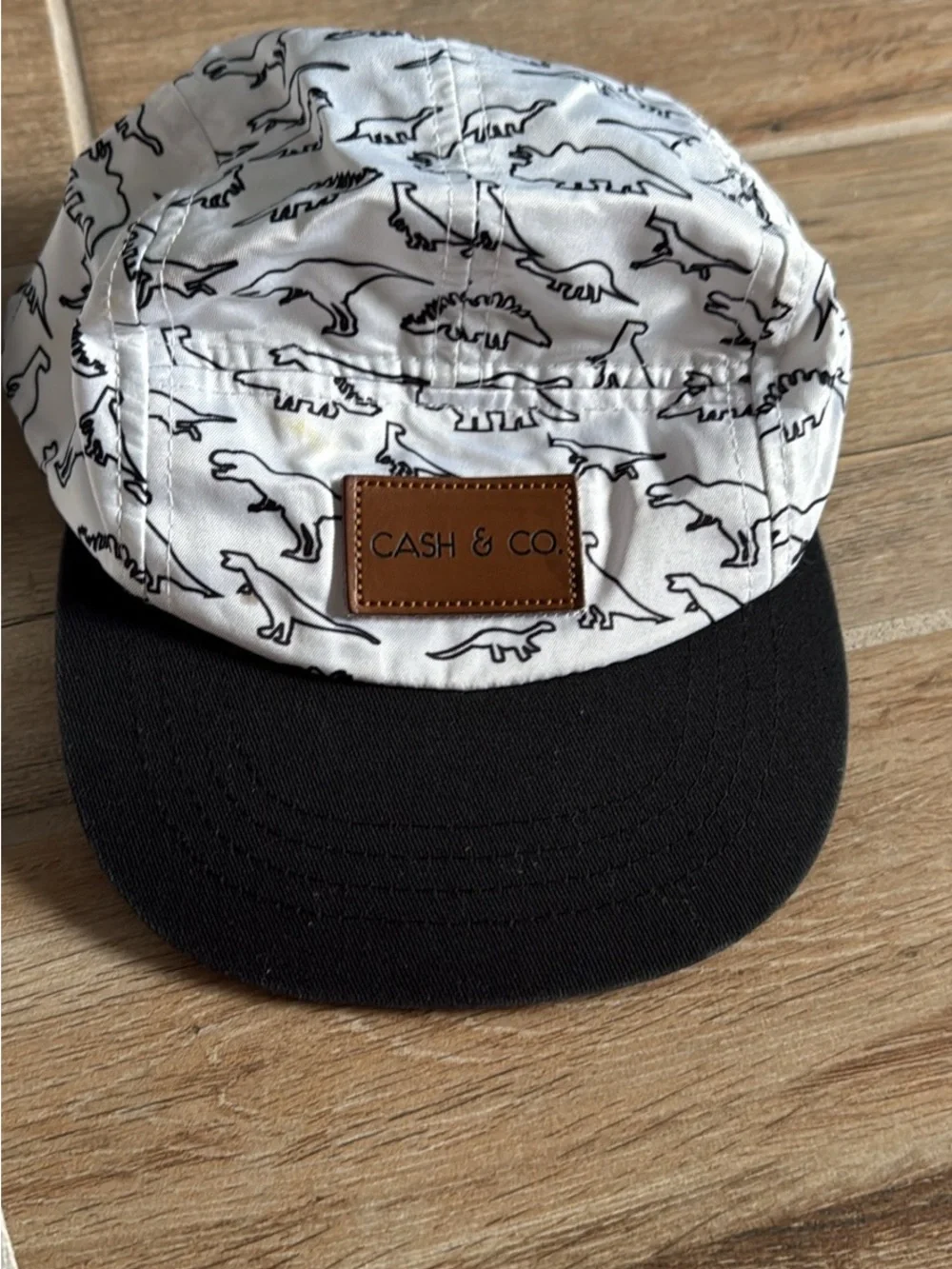 Kids White Dinosaur Backpack and hat Cash & Co